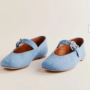 Reformation Bethany Flats in Denim